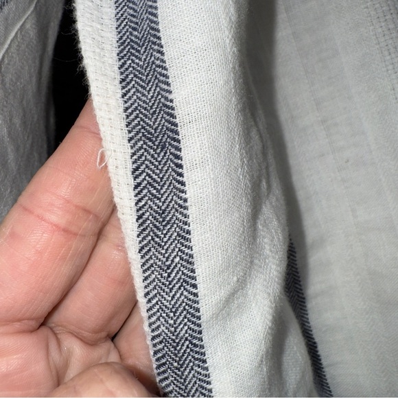 Soft Surroundings Striped Oversized Linen Blend Lagonlook Beach Vacation Dress - Picture 5 of 16